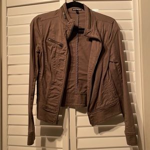 Express Jacket with Zipper detail Size 2 Olive Green